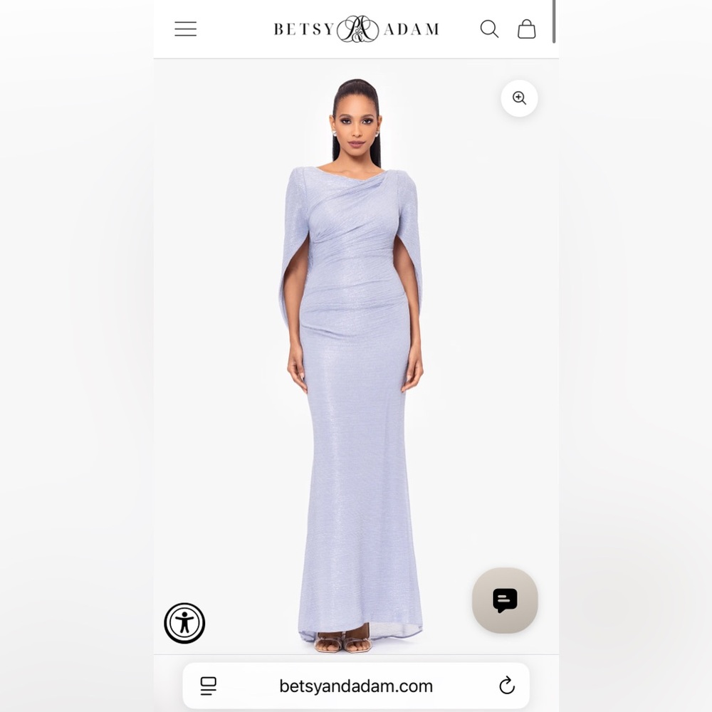 Betsy & Adam Shimmering Lavender Gown size 8